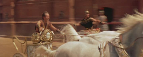 A moment from the memorable chariot race