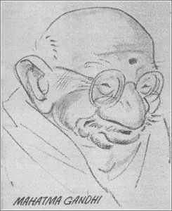 Gandhi by R K Laxman